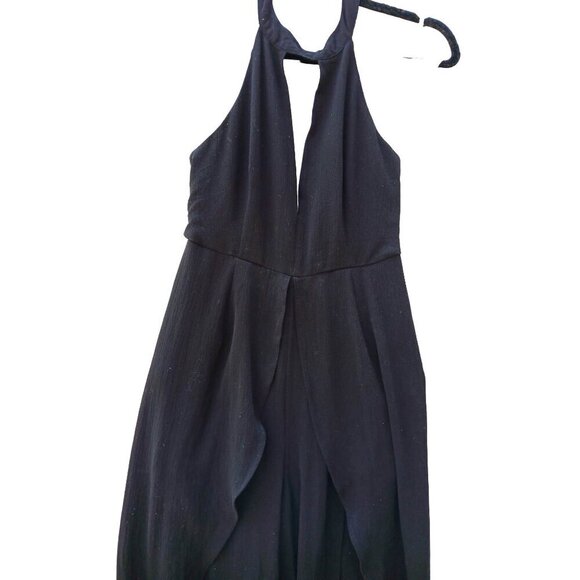 Shinestar Evening Date Night Halter Jumpsuit Black Size S - Picture 3 of 9